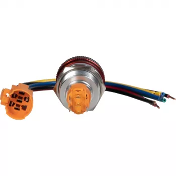 JOY-IT Button22NA-01 Przycisk zatrzymania awaryjnego, mechaniczna blokada, czerwony/zielony, Ø22 mm, IP67, IK10