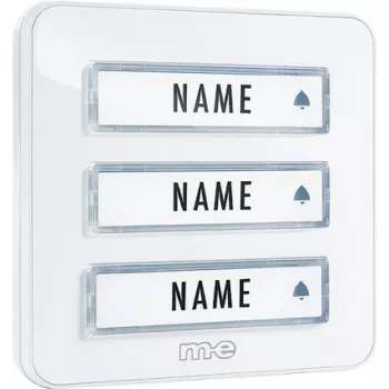 M-E MODERN-ELECTRONICS KTA-3 W Panel przyciskowy dzwonka do 3 rodzin, biały