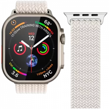 VONMÄHLEN Woven Loop do Apple Watch 40/41/42mm, kremowy