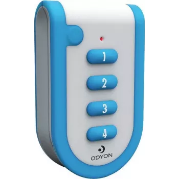 m-e modern-electronics Odyon ODYON pro HS-4 4-kanałowy nadajnik radiowy ręczny z kontrolą odbioru, 868,3 MHz, zasięg 1000 m, Rolling Code, IP54, bateria CR2032 56502