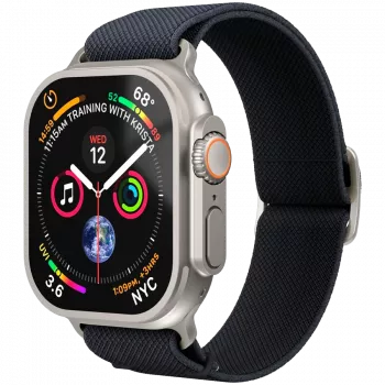 VONMÄHLEN Classic Nylon Loop pasek do zegarka Apple Watch 44/45/46/49mm, granatowy, uniwersalny rozmiar