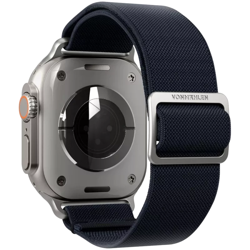 VONMÄHLEN Classic Nylon Loop pasek do zegarka Apple Watch 44/45/46/49mm, granatowy, uniwersalny rozmiar