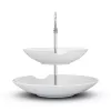 FIFTYEIGHT PRODUCTS BHS FIFTYEIGHT Food-Tempel 2-poziomowy głęboki talerz z Bite (T023501) - 2-częściowy zestaw misek porcelanowych, 500ml, biały