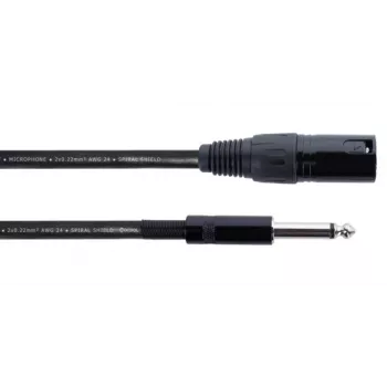 Cordial EM 5 MP kabel audio XLR na jack mono 6,3 mm 5 m czarny 14753