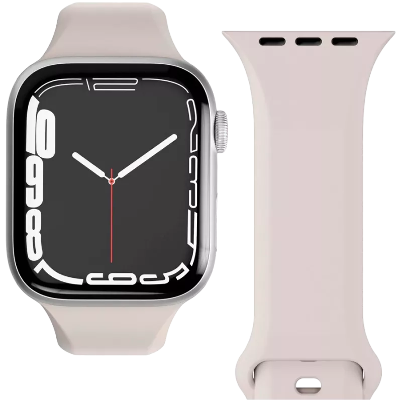 VONMÄHLEN Classic Band 2 do Apple Watch 40/41/42mm, kremowy pasek ze skóry pełnoziarnistej