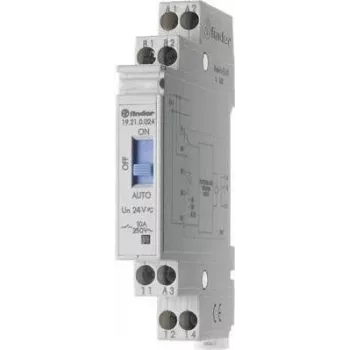 Finder 19.21.0.024 Łącznik zmierzchowy z timerem i stykiem zwrotnym, 1 CO 10 A, 24 V AC/DC