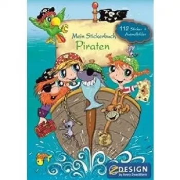 AVERY Sticker Play Book, DIN A5, Piraci, 5 światów zabawy, Nalepek wielokrotnego użytku 57797