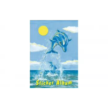 HERMA Album na naklejki The Little Dolphin, A5, 16 stron, powlekany papier specjalny, naklejki wielokrotnego użytku 15419
