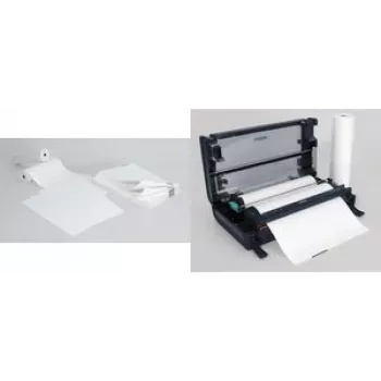SIGEL TP111 Premium ciągły papier termiczny składany, A4, 76 gsm Topcoated, czysty, perforacja krzyżowa, ze znacznikiem kontrolnym, 1000 arkuszy