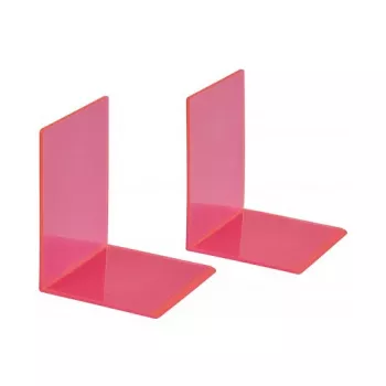 MAUL Podpórki do książek 10 x 10 x 13 cm Neonowy Róż (Para)