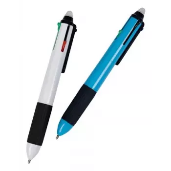 WEDO 4-kolorowy wymazywalny długopis z wbudowaną gumką, pudełko ekspozycyjne 12 szt. 256 4499