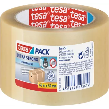 TESA ultra mocna przezroczysta taśma pakowa PVC 66 m (57176)