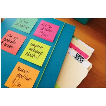 3M Post-it Notes 655-6-POP, 127 x 76 mm, Powerpink, 100 kartek, wielokrotnego użytku