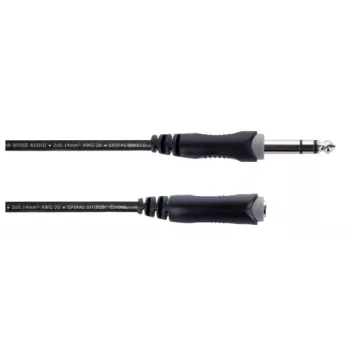 Cordial 14826 Przedłużacz kabla jack stereo 6,3 mm 10 m Czarny