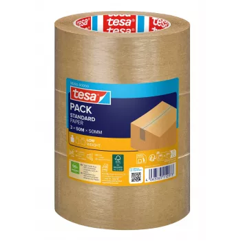 tesa STANDARD ecoLogo® 58292 Taśma pakowa brązowa 50 m x 50 mm 3 rolki