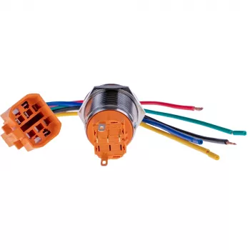 JOY-IT BUTTON22A-M-GR Przycisk chwilowy, zielony, 250V AC 3A, IP67 IK10, 25mm