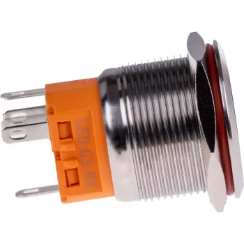 JOY-IT BUTTON22A-M-GR Przycisk chwilowy, zielony, 250V AC 3A, IP67 IK10, 25mm
