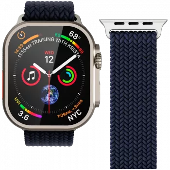 VONMÄHLEN Woven Loop do Apple Watch 44/45/49mm, granatowy