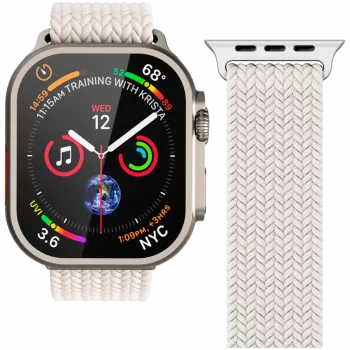 VONMÄHLEN Woven Loop do Apple Watch 44mm, 45mm, 49mm - Kremowy