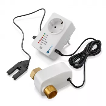 H-Tronic 1114725 Detektor wody z zasilaniem sieciowym z zewnętrznym czujnikiem