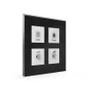 MDT BE-GTT4S.01 Szklany panel dotykowy Plus z 4 przyciskami i czujnikiem temperatury, czarny