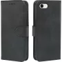 AIMOYU Premium Leather Flip Wallet Case dla iPhone SE (2022/2020), iPhone 8/7 - Czarny