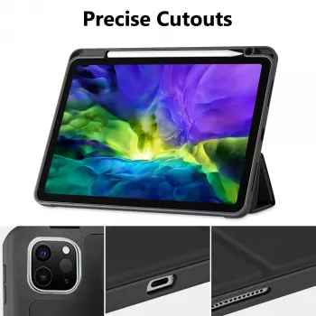 Etui z klapką MRDISC dla Apple iPad Pro M4 - czarny TPU MG-FLIPIPADPM4