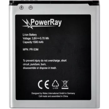Bateria PowerRay PR-S3M do Samsung Galaxy S3 Mini, 1500 mAh, Bulk