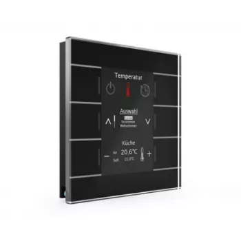 MDT BE-GBZS.01S Szklany inteligentny panel sterowania KNX z kolorowym wyświetlaczem, czarny
