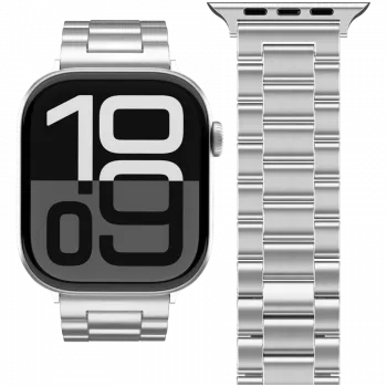VONMÄHLEN Link Bracelet 2 do Apple Watch 40/41/42mm, stal nierdzewna, srebrny