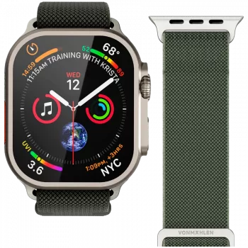 VONMÄHLEN Classic Nylon Loop 44, 45, 46, 49mm One Size, Oliwkowy
