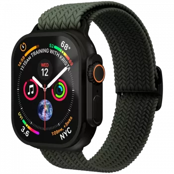 VONMÄHLEN Woven Loop do Apple Watch 40/41/42mm, Olive Black