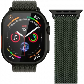 VONMÄHLEN Woven Loop do Apple Watch 40/41/42mm, Olive Black