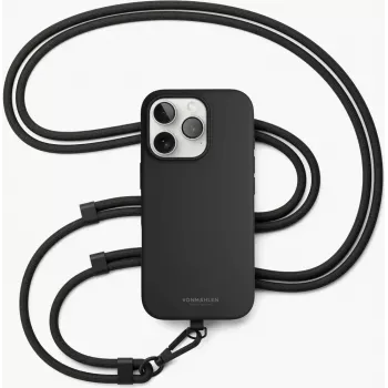 VONMAEHLEN Infinity Go Uniwersalny Łańcuszek do Telefonu Czarny - Regulowany do 150 cm