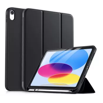 Etui DIGISTOR HK drivego dla iPad 11. generacji A16 2025 / 10. generacji 2022 (11/10,9 cala) z uchwytem na rysik, trójdzielną podstawką, automatycznym uśpieniem/wybudzeniem, elastyczną osłoną TPU dla iPad 10. gen/11. gen, czarne
