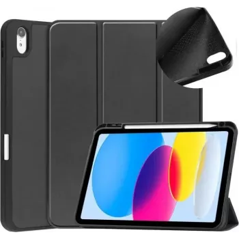 Etui DIGISTOR HK drivego dla iPad 11. generacji A16 2025 / 10. generacji 2022 (11/10,9 cala) z uchwytem na rysik, trójdzielną podstawką, automatycznym uśpieniem/wybudzeniem, elastyczną osłoną TPU dla iPad 10. gen/11. gen, czarne