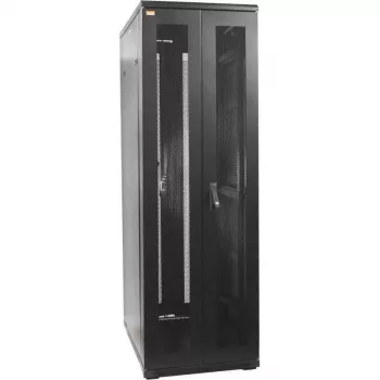Szafa serwerowa IT-BUDGET 19 inch SRK - 42U - 600x1000 mm - Drzwi perforowane podwójne przód + tył - Zmotowana - Czarna 99ITB19SRK42610DTSNM