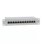 IT-BUDGET 10 inch Panel krosowy - Ekranowany - Cat.6A - 500MHz - 12 portów RJ45 - Obsługa PoE+ - 1U - Szary (90ITB10PP6AG)