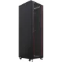 IT-BUDGET 19 inch szafa serwerowa SRK - 42U - 600x1000 mm - drzwi szklane/stalowe pełne - zmontowana - czarna 99ITB19SRK42610GSNM
