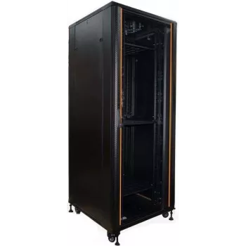 Szafa serwerowa 19 inch IT-BUDGET SRK 42U 800x1000 mm z drzwiami szklanymi/stalowymi, czarna, wstępnie zmontowana