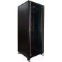 Szafa serwerowa 19 inch IT-BUDGET SRK 42U 800x1000 mm z drzwiami szklanymi/stalowymi, czarna, wstępnie zmontowana