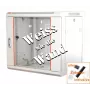 Szafa sieciowa IT-BUDGET 19-calowa SWA - 12U - 570x600 mm - Drzwi szklane - Zdejmowane boki - Montaż ścienny/podłogowy - Zestaw akcesoriów - Czysta biel (90ITB19WS1266GW)