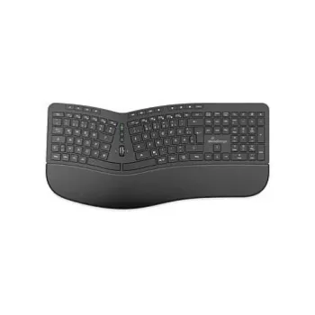 MediaRange Ergonomic Bezprzewodowa Multimedialna Klawiatura QWERTZ Czarna MROS279