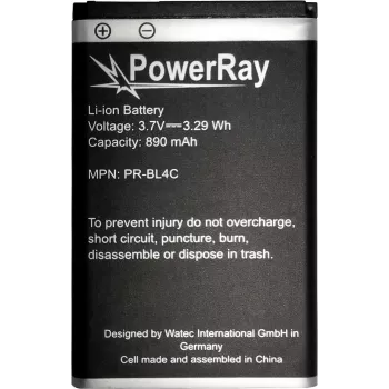 PowerRay PR-BL4C Bateria Li-ion 890 mAh do Nokia 6300, opakowanie zbiorcze