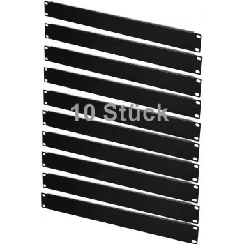 IT-BUDGET SPAR-PACK 10x 19 inch zaślepki do szafy Rack 1U czarna stal ZAA90ITBBP1HES