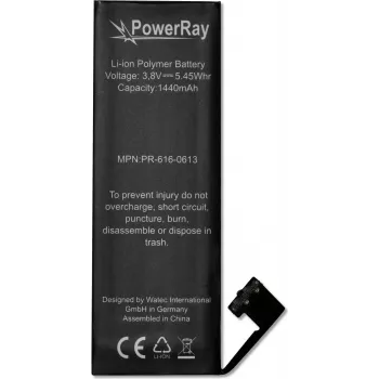 Bateria PowerRay PR-616-0613 do iPhone 5, 1440 mAh, Bulk