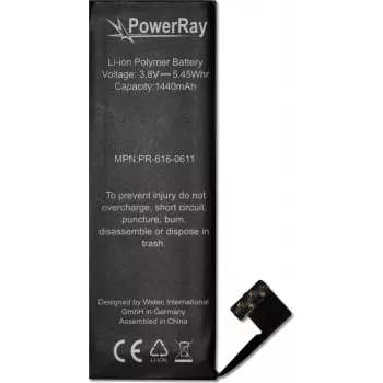 Bateria PowerRay PR-616-0611 do iPhone 5, 1440 mAh, Bulk
