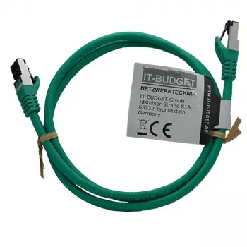 IT-BUDGET kabel krosowy Cat.8.1 S/FTP z pełnej miedzi, 1m, zielony, 40Gbps, LSZH, PoE+ 90ITBFLEX81PK1GR