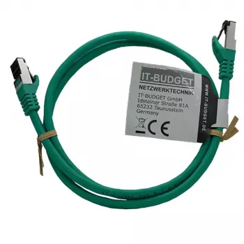 IT-BUDGET kabel krosowy Cat.8.1 S/FTP z pełnej miedzi, 1m, zielony, 40Gbps, LSZH, PoE+ 90ITBFLEX81PK1GR