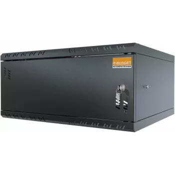 Szafa ścienna IT-BUDGET TAUNUS 19 cali 4U, głębokość 450 mm, zamykane solidne stalowe drzwi, czarna 90ITB19445MS